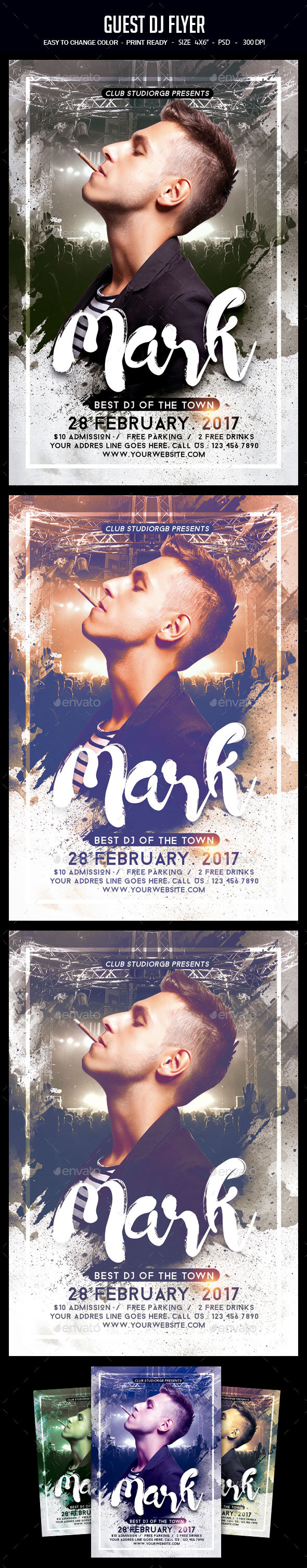 Guest Dj Flyer - Clubs & Parties Events