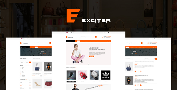Exciter - Fashion Shop PSD Template - PSD Templates