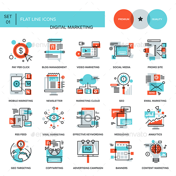 Digital Marketing - Icons