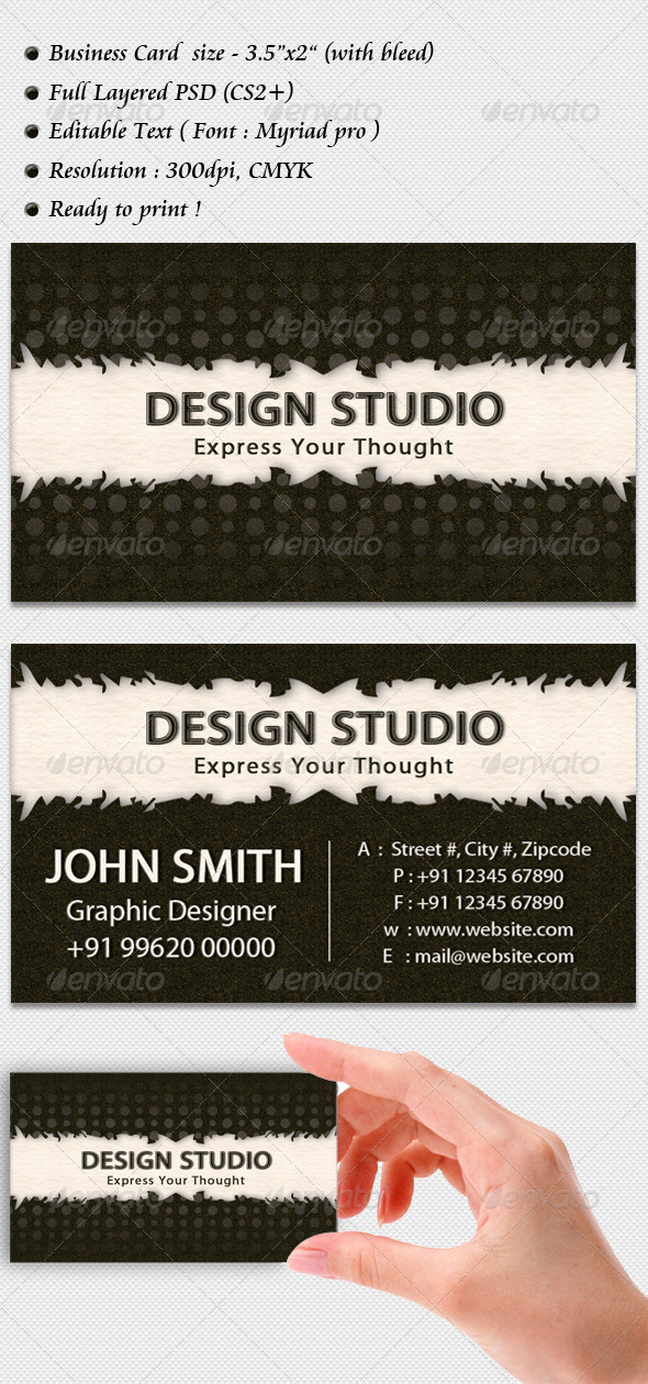 Design Studio Business Card - Creative Business Cards