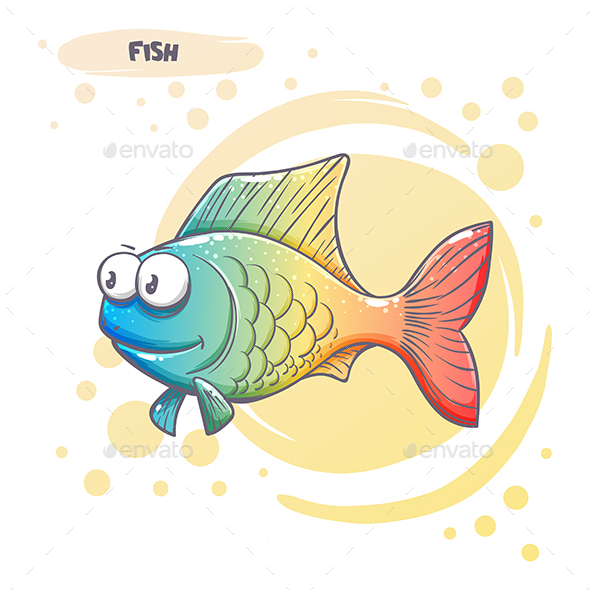 Drawn Cartoon Fish - Animals Characters