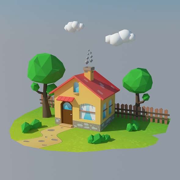 Low Poly House - 3Docean 19349326