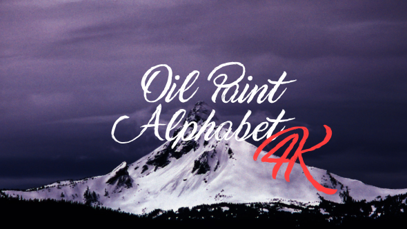 Oil Paint Alphabet 4K