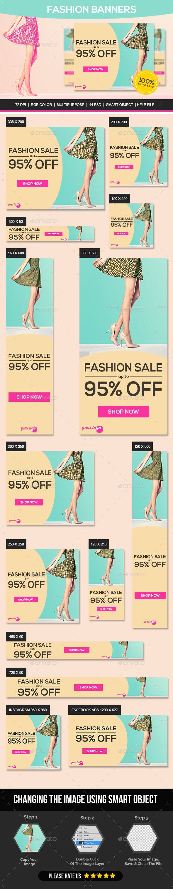 Fashion Banners - Banners & Ads Web Elements