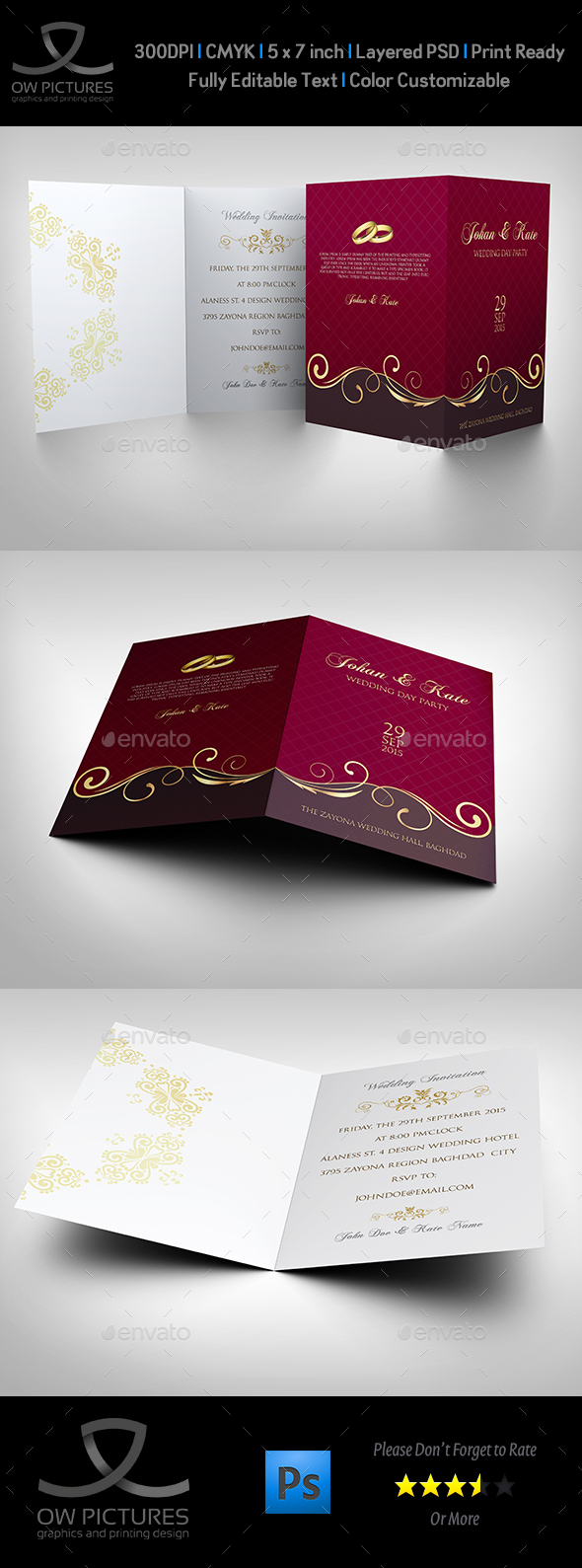 Wedding Invitation Card Template Vol.16