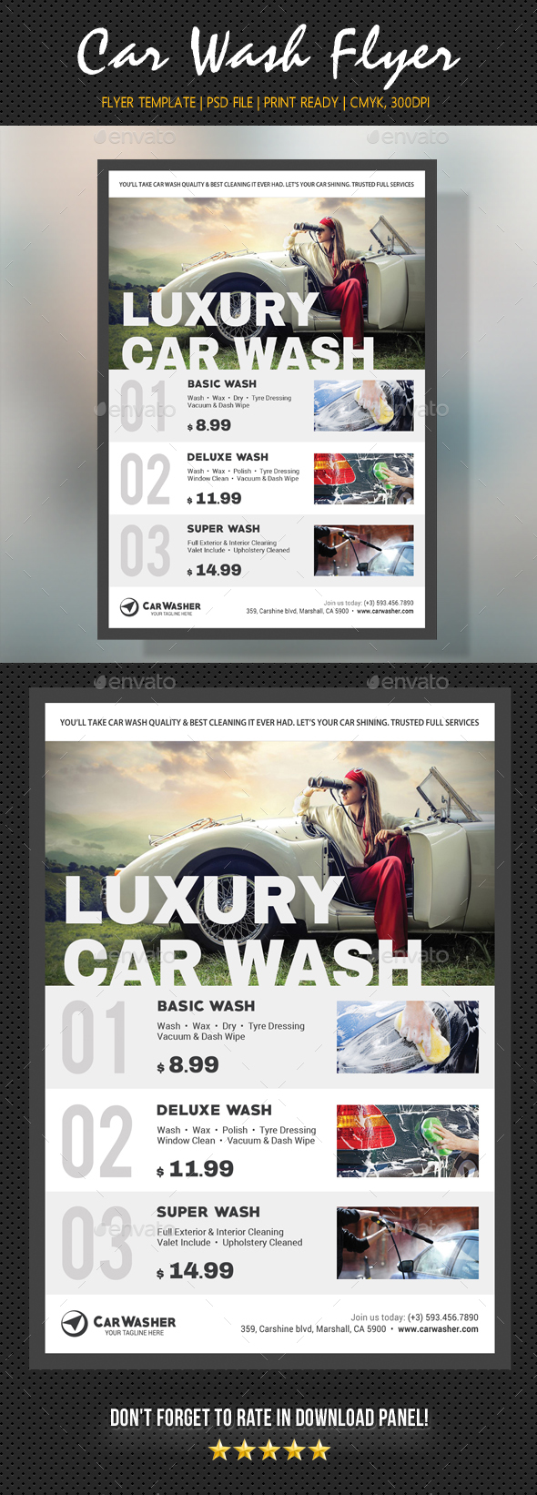Car Wash Flyer 07 - Commerce Flyers