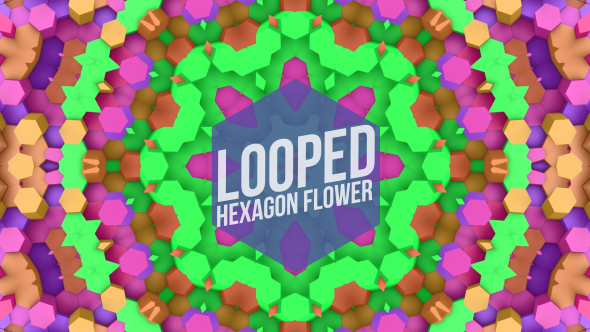 Colorful Hexagons Flower Dj Loop