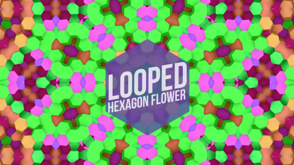 Hexagons Flower Dj Loop Backdrop