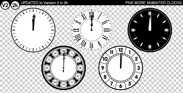 Five More Animated Clocks V2