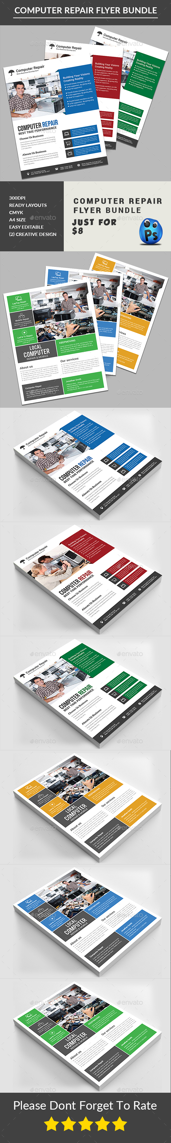 Computer Repair Flyers Bundle - Corporate Flyers