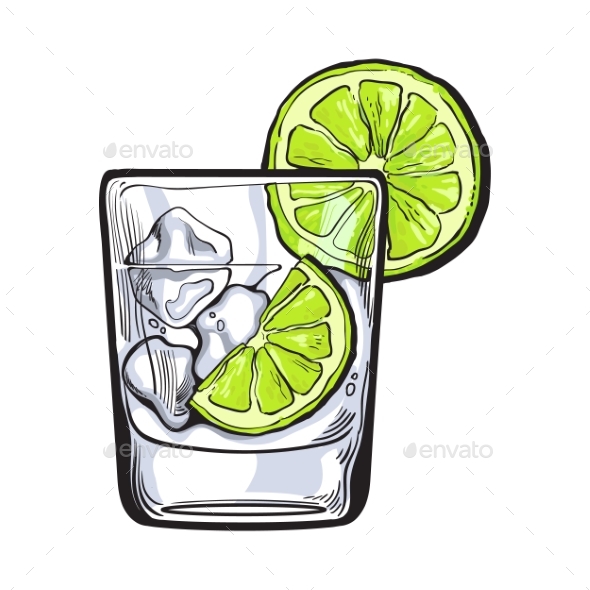 Glass of Gin - Decorative Symbols Decorative