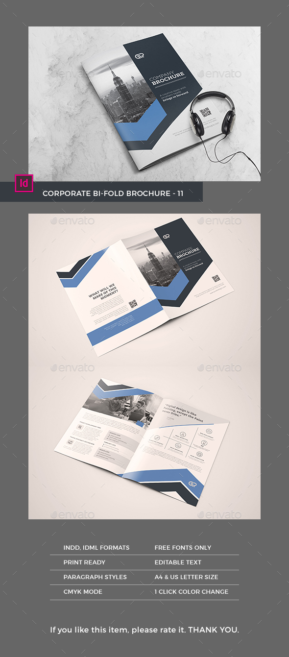 Bifold Brochure #11 - Brochures Print Templates