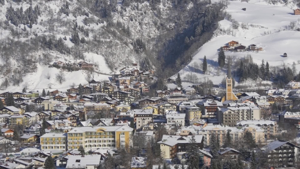 Typical Austrian Town in Winter