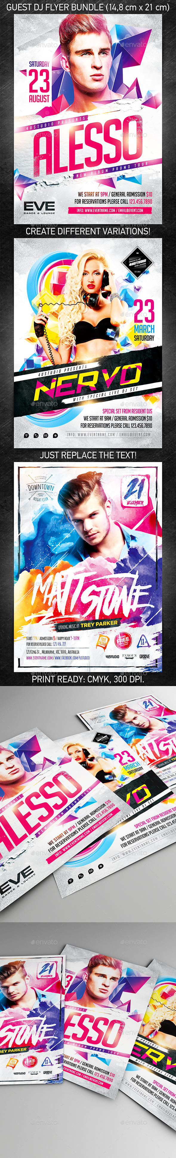 Guest DJ Party Flyer Bundle - Clubs & Parties Events