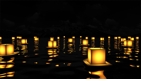 Paper Lanterns Floating