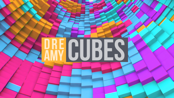 Colorful Cube Blocks Background