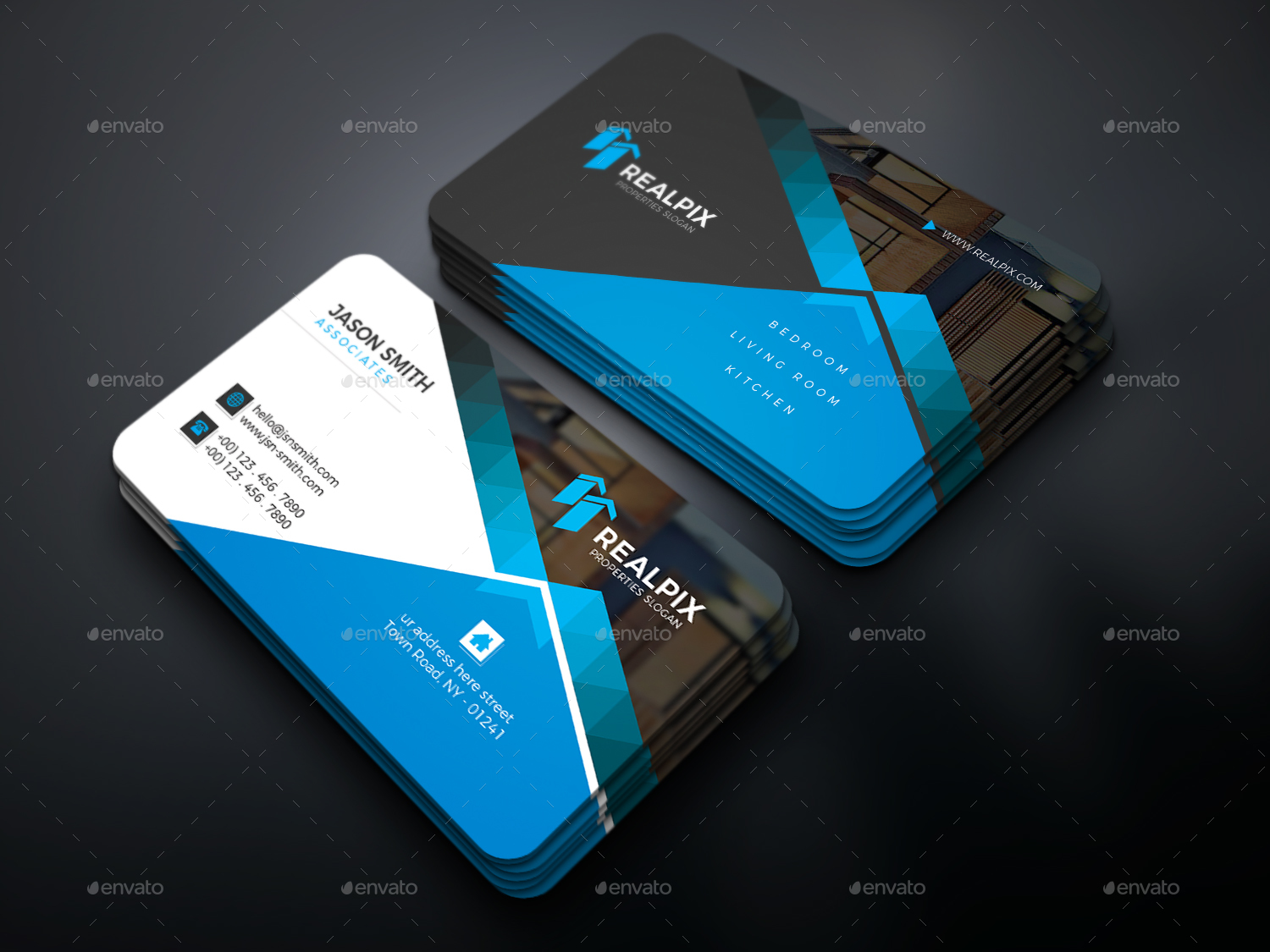 Real Estate Business Card, Print Templates | GraphicRiver