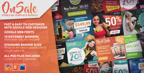 OnSale - HTML5 Ad Template Bundle - CodeCanyon Item for Sale