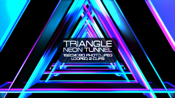 Triangle Neon Tunnel VJ