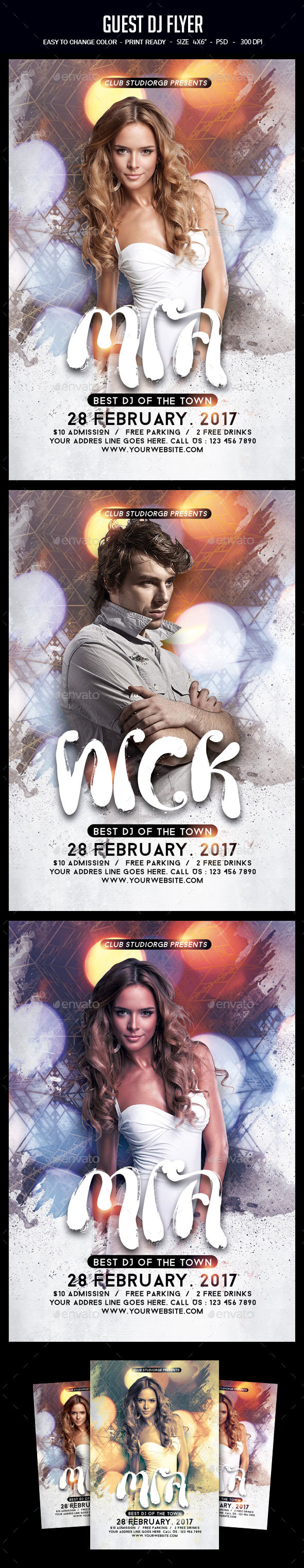 Guest Dj Flyer - Clubs & Parties Events