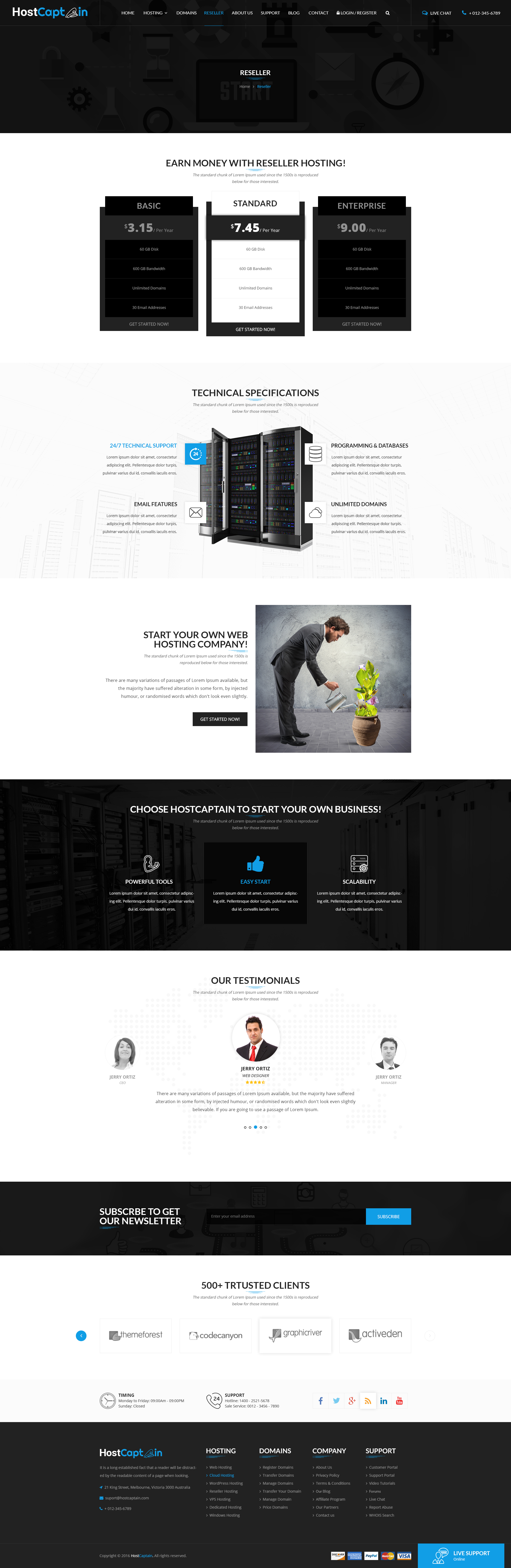 Themeforest Reseller | hostcaptain hosting and business psd template by Themeforest Reseller | hostcaptain hosting and business psd template by