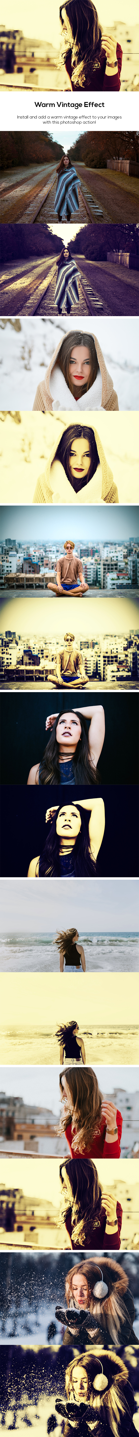 Warm Vintage Effect Action - Photo Effects Actions