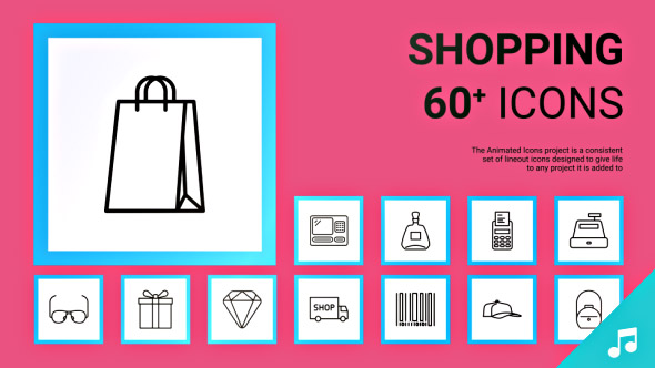 Shopping Icons and - VideoHive 19362379