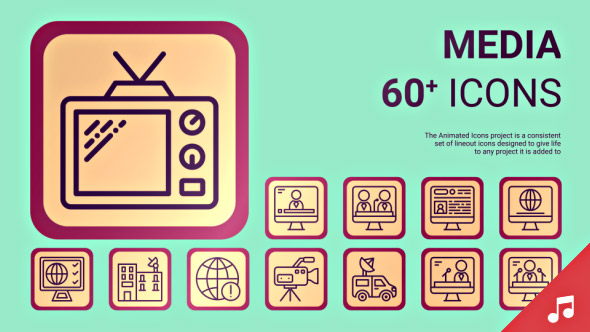Media Icons and - VideoHive 19362458