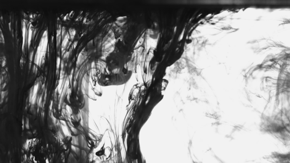 Black Paint Drops in the Water alt