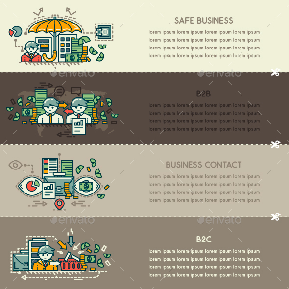 Set Thirty of Business Banners - Concepts Business