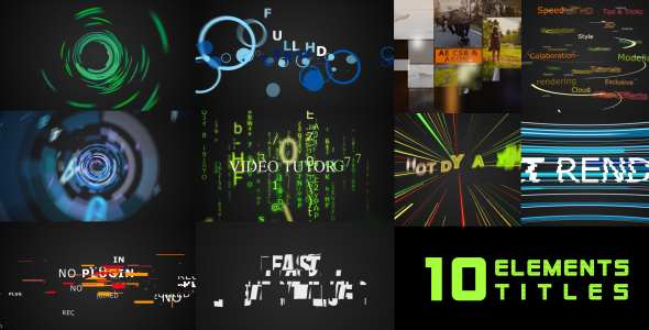 Elements Titles - VideoHive 19326674
