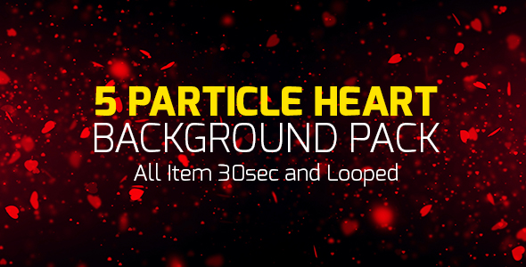 Particle Heart Background Pack