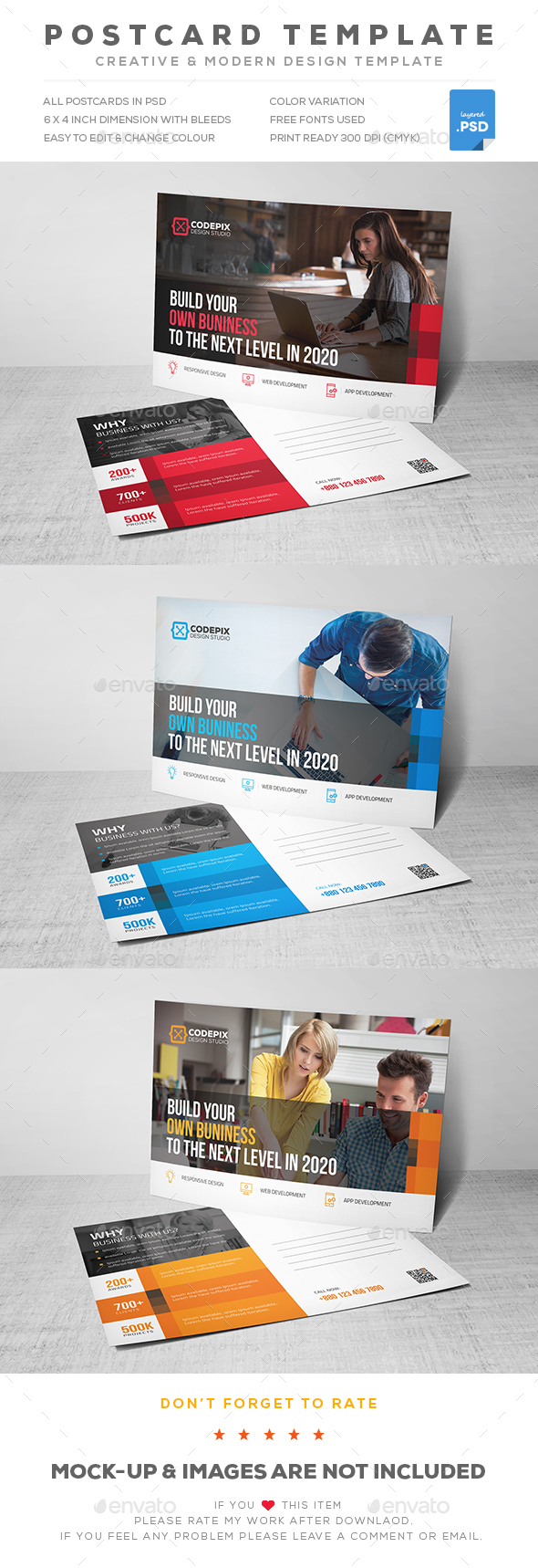 Corporate Postcard - Cards & Invites Print Templates