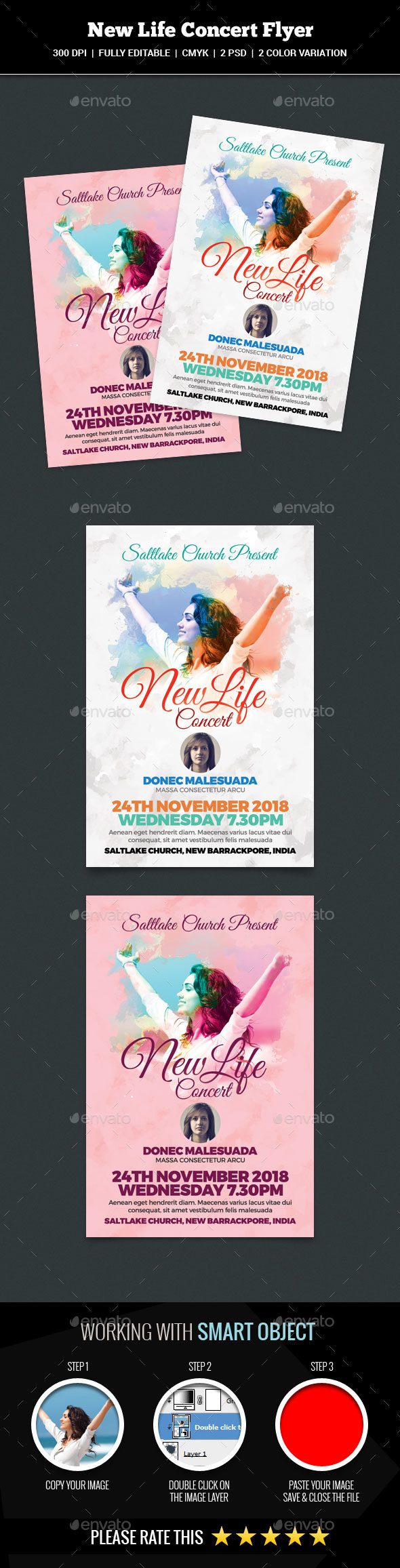 New Life Concert Flyer - Church Flyers