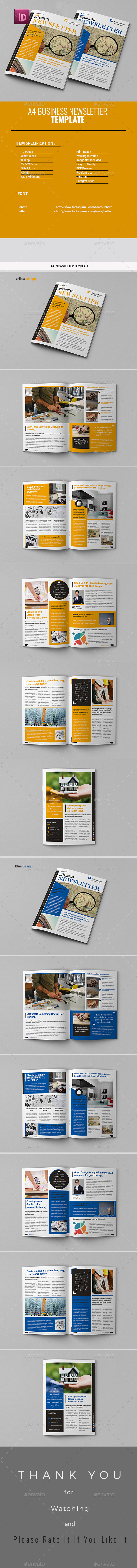 Business Newsletter Template - Newsletters Print Templates