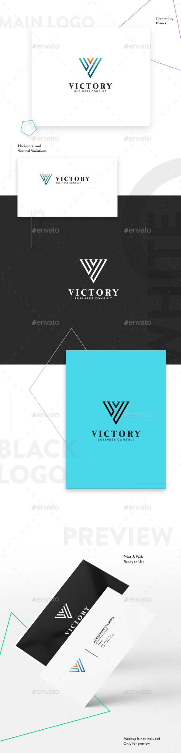 Victory Logo - Letters Logo Templates