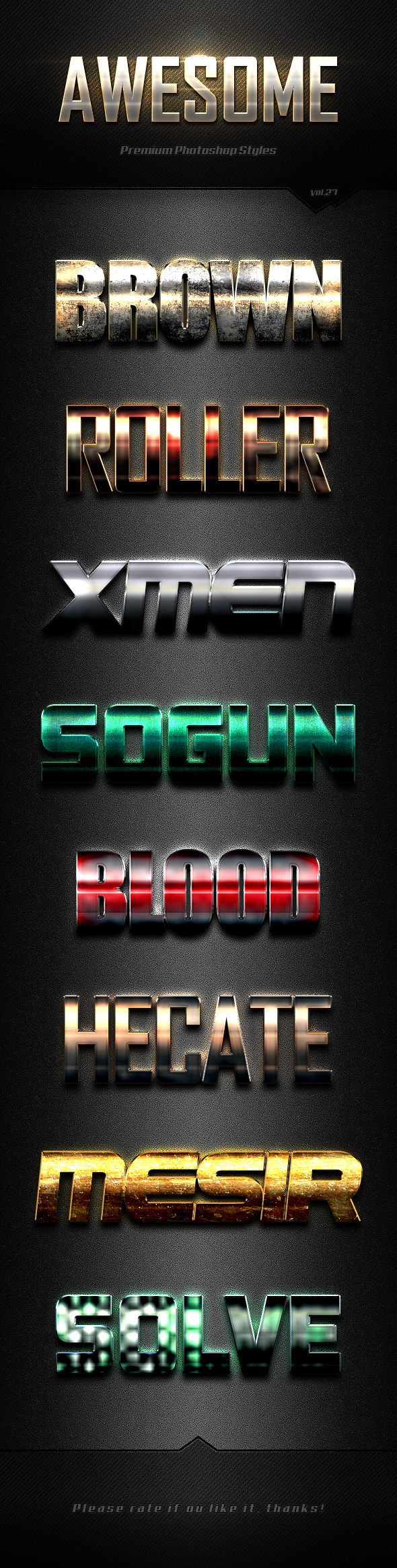 Photoshop Text Effects Vol.27 - Text Effects Styles