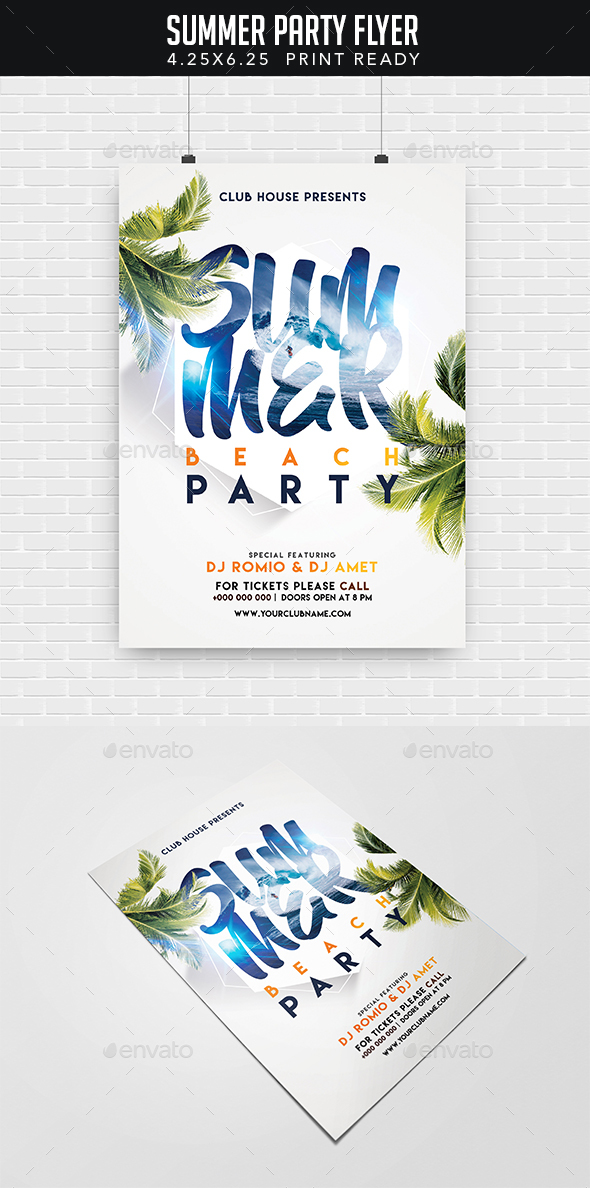 Summer Party Flyer - Clubs & Parties Events