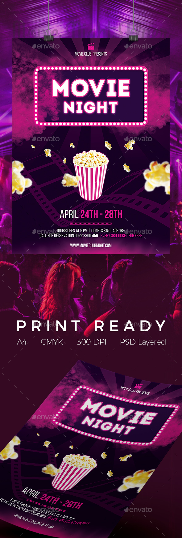 Movie Night Flyer - Events Flyers