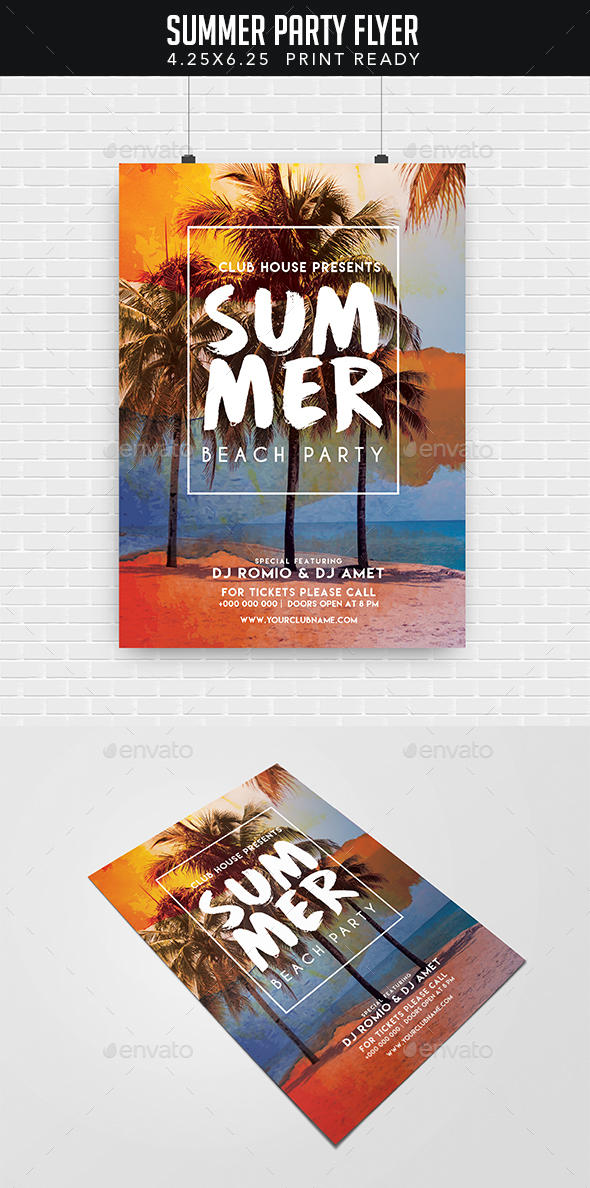 Summer Party Flyer - Clubs & Parties Events