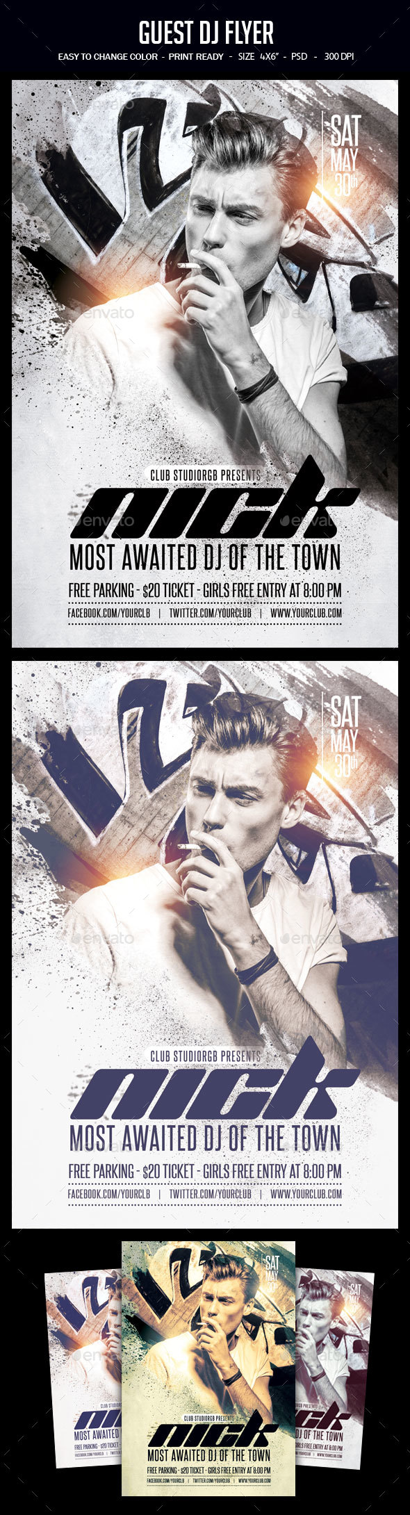 Guest Dj Flyer - Clubs & Parties Events
