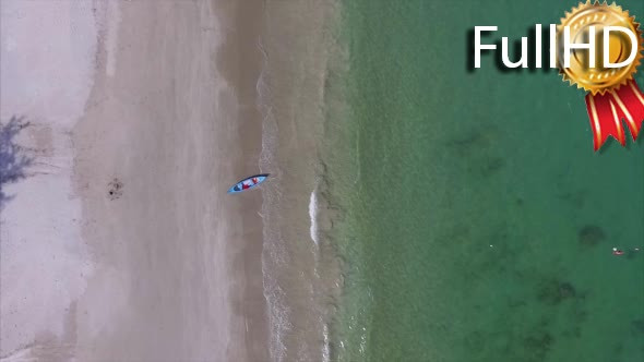 Aerial View of the Andy Beach With Jet Ski and