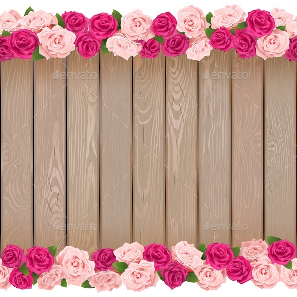 Vector Seamless Flower Frame - Backgrounds Decorative