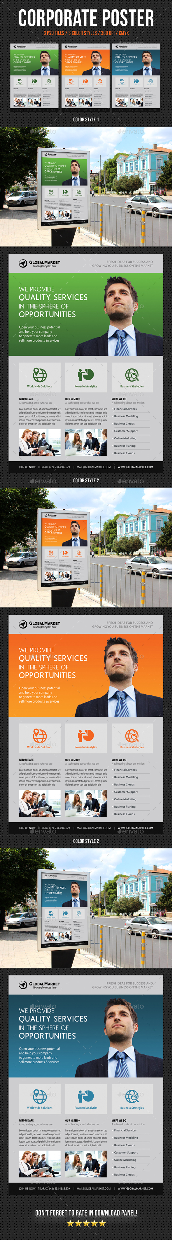 Corporate Business Poster Template V12