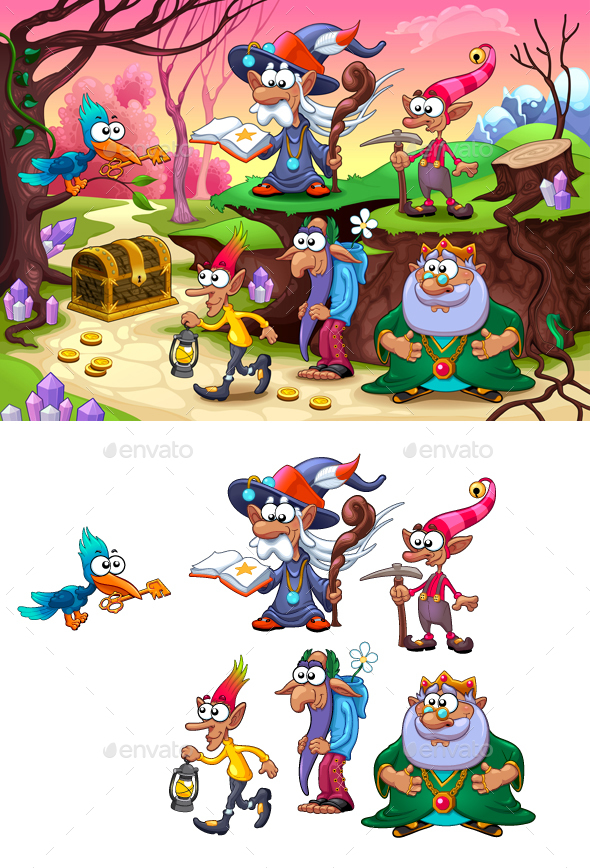 A Group of Dwarfs is Searching for the Treasure - Miscellaneous Characters