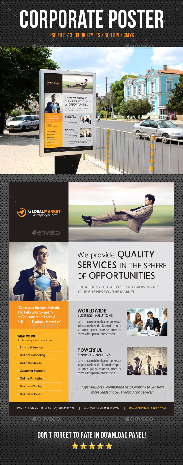 Corporate Business Poster Template V13