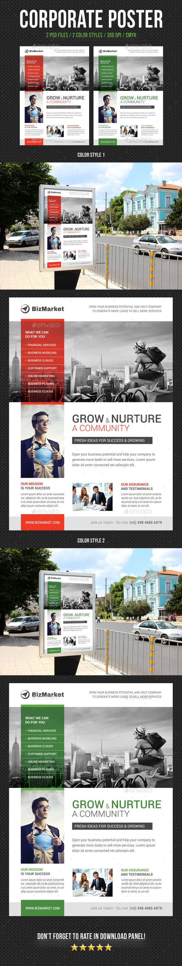 Corporate Business Poster Template V14