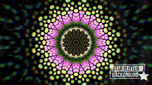 Colorful Star Glitter Background V4