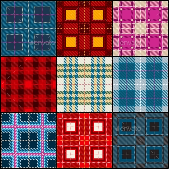 Plaid Tartan, British, Buffalo Seamless Vector - Backgrounds Decorative