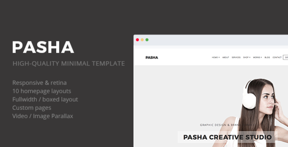 Pasha - Minimal - ThemeForest 11404906